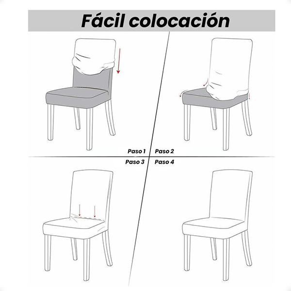 FORRO SILLAS X 4 UNIDADES PROTECTOR GRUESO - ENVÍO GRATIS 😎🤩