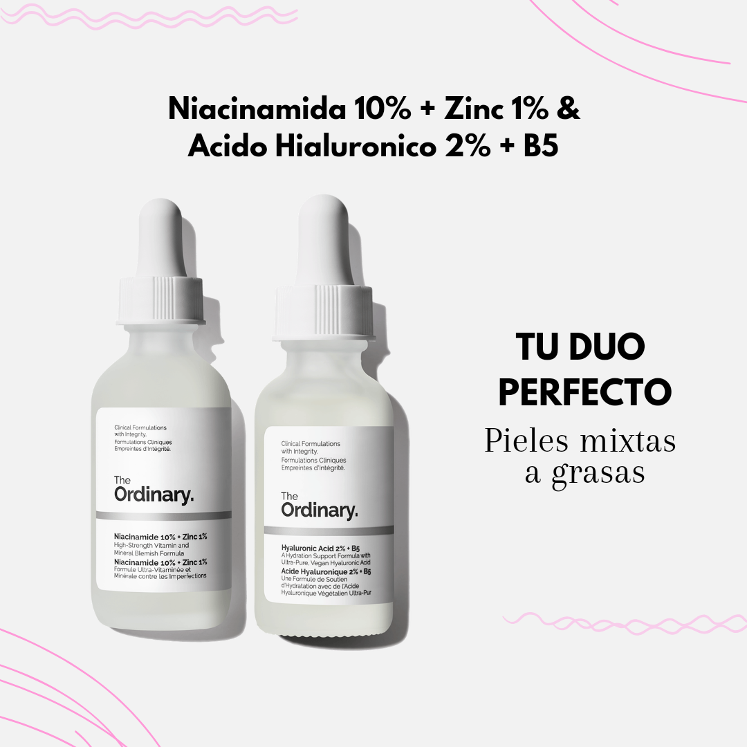 COMBO THE ORDINARY - ACIDO HIALURONICO + NIACINAMIDA - ENVÍO GRATIS 👌💕