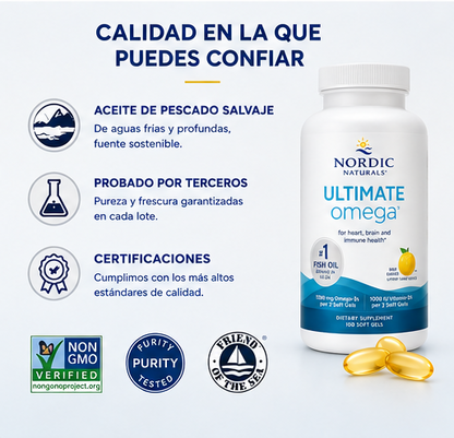 OMEGA-3 ULTIMATE – ACEITE DE PESCADO PREMIUM EPA + DHA