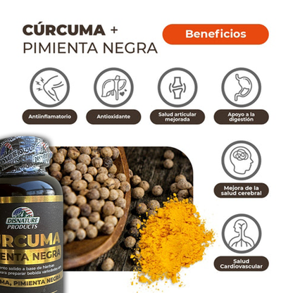 CÚRCUMA + PIMIENTA NEGRA - ENVÍO GRATIS 🌿🤩
