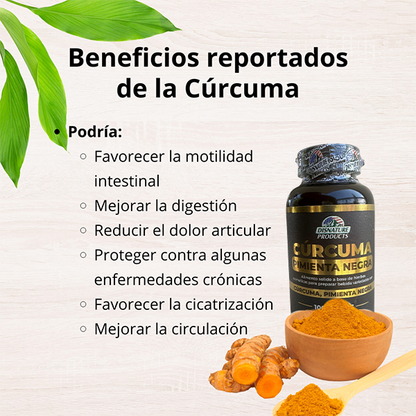CÚRCUMA + PIMIENTA NEGRA - ENVÍO GRATIS 🌿🤩