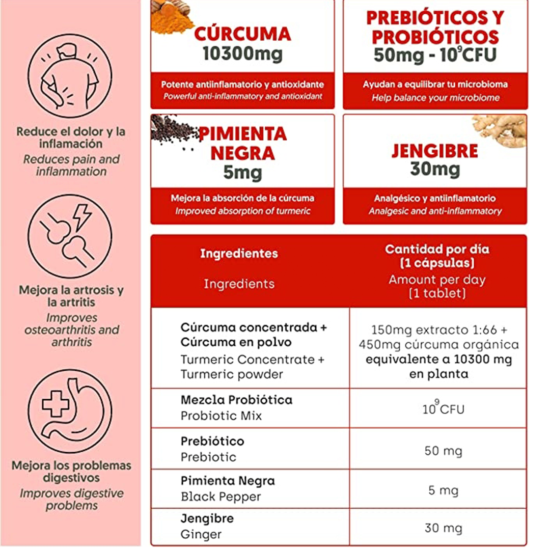 CÚRCUMA + PROBIÓTICOS - ENVÍO GRATIS 💪🤩