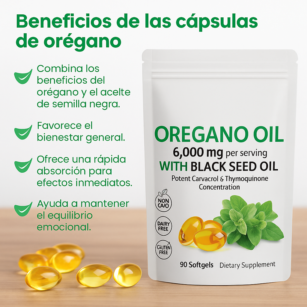 ACEITE DE ORÉGANO EN CÁPSULAS - ENVÍO GRATIS 🌿🥰