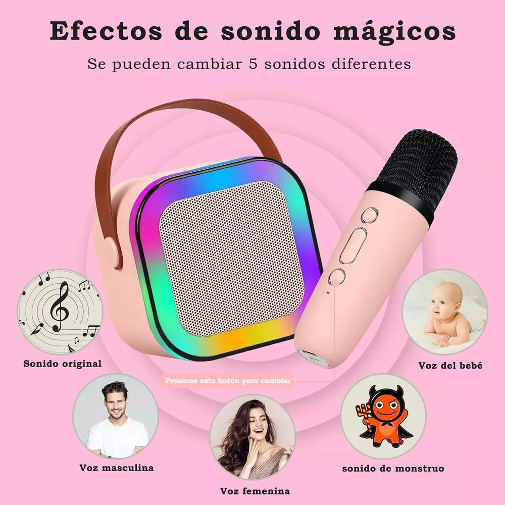 SET KARAOKE PORTATIL 2 MICROFONOS - ENVÍO GRATIS 😎 🚗