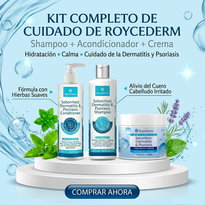 KIT ROYCEDERM ADVANCED SHAMPOO + ACONDICIONADOR + CREMA - ENVÍO GRATIS 🤩✈️