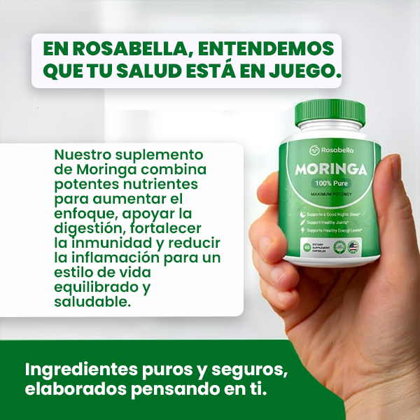 CÁPSULAS DE MORINGA (60 CAPSULAS) - ENVÍO GRATIS 💚🤩
