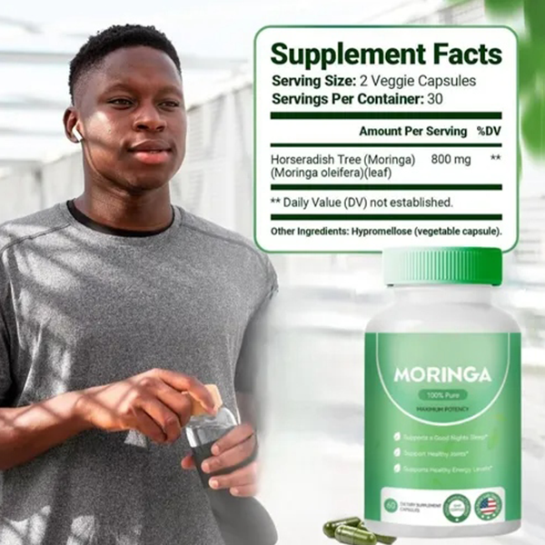 CÁPSULAS DE MORINGA (60 CAPSULAS) - ENVÍO GRATIS 💚🤩