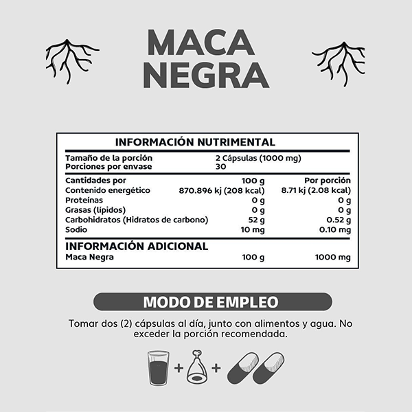 MACA NEGRA CÁPSULAS - ENVÍO GRATIS 🤩😎