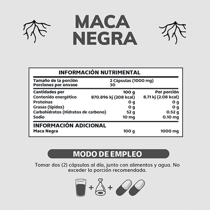 MACA NEGRA CÁPSULAS - ENVÍO GRATIS 🤩😎