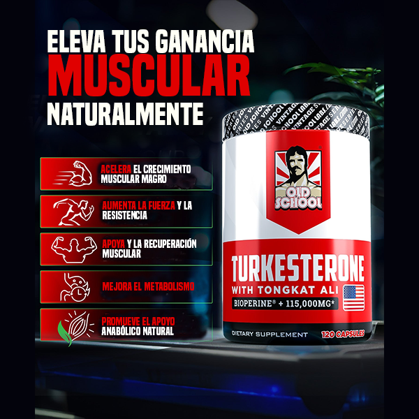 TURKESTERONE CON TONGKAT ALI 120CAPS -  ENVÍO GRATIS 💪💯