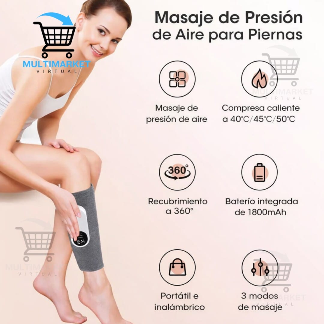 MASAJEADOR PORTÁTIL PARA PIERNAS Y BRAZOS – ALIVIO MUSCULAR INMEDIATO – RELAJACIÓN PROFUNDA – USO EN CASA Y VIAJE – ENVÍO GRATIS 🇨🇴